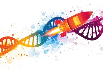 Rocket Launching Towards Colorful DNA Helix Protein Structure Design