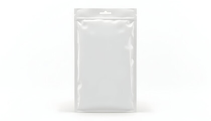 Empty White Plastic Pouch Mockup for Packaging Design