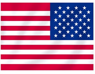 Obraz premium A high-resolution illustration of the national flag of the United States of America, featuring a symmetrical composition of stars and stripes.