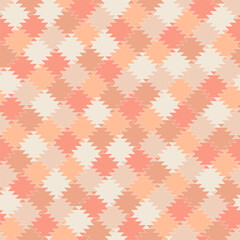 carpet sample. geometric ornament. vector seamless pattern. peach color repetitive background. fabric swatch. wrapping paper. continuous design template for home decor, apparel, textile