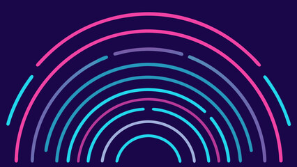 curved circuit arcs radial layout glowing