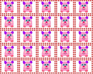 Illustration of abstract seamless pattern background, fabric pattern, paper pattern, tile pattern,