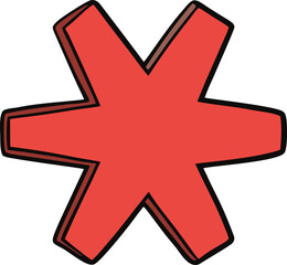 Obraz premium asterisk symbol vector illustration on transparent background