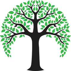 Obraz premium vector black tree of live icon on white background