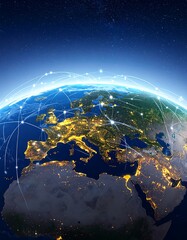 Earth with European connectivity
