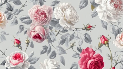 Elegant Seamless Rose Pattern