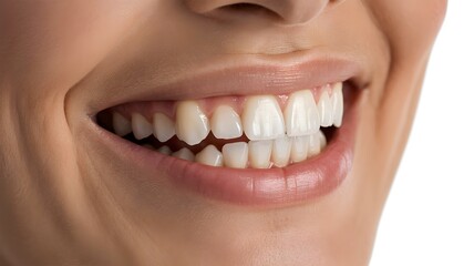 Fototapeta premium Close-up of a bright, healthy smile showcasing perfectly aligned white teeth