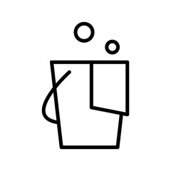 House cleaning vector icon . Housekeeping illustration sign. cleaning symbol. cleaner logo. cleaning tools web icon.