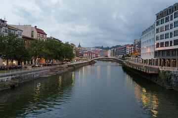 Obraz premium View of the river of Bilbao