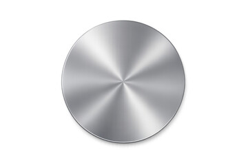Metallic circle with radial gradient effect and transparent background, perfect for graphic design projects
