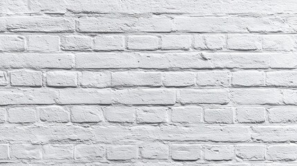Fototapeta premium White brick wall texture with soft shadows, creating a subtle architectural depth.