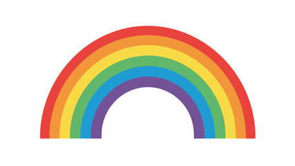 Colorful Rainbow Illustration on Black Background. This illustration features rainbow, colorful, colors.