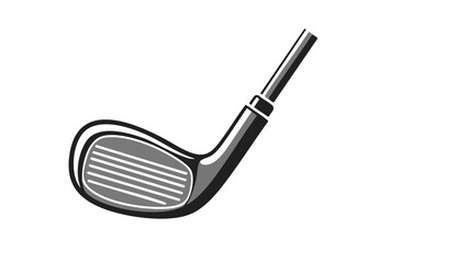 Golf Club Isolated on Black. This illustration features golf, club, iron.