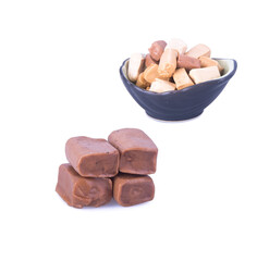 chocolate candy isolated on white background