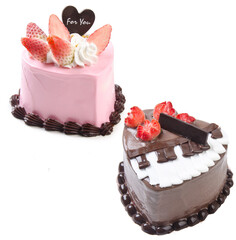 chocolate cake with strawberries