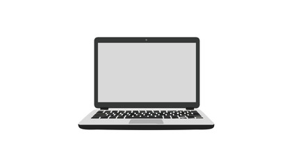 Modern Laptop Computer Isolated on Black. This illustration features laptop, computer, technology.