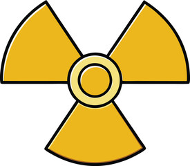 Fototapeta premium radioactive symbol vector illustration on transparent background