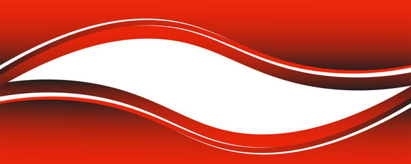 Vector red line background curve element with white space for text and message design, overlapping layers, vector