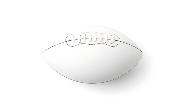 American Football Isolated on White Background with Crisp Shadows