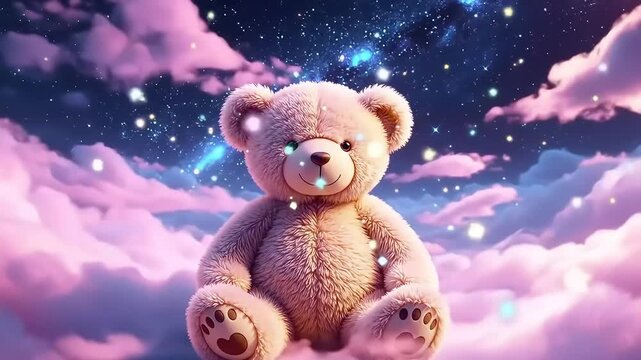 Dreamy Teddy A Celestial Adventure on Cloud Nine