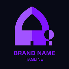 Creative abstract AI logo vectors, modern geometric ai symbol.