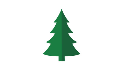 Simple Green Christmas Tree Illustration. This illustration features tree, Christmas, holiday.