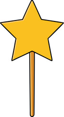 star topper vector illustration on transparent background