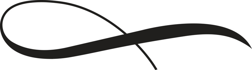 Swirl ornament stroke. Ornamental curls, swirls divider and filigree ornaments vector 