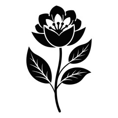 black and white flower