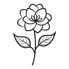 black and white flower