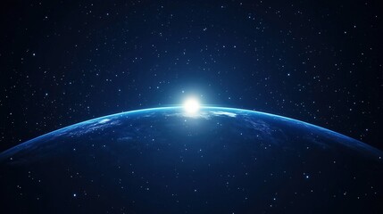 Obraz premium Earthrise over Dark Space