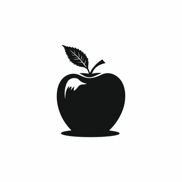 apple with a leaf