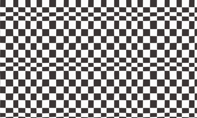 Abstract Op Art Checkerboard Seamless Pattern