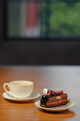chocolate cake on a plate
