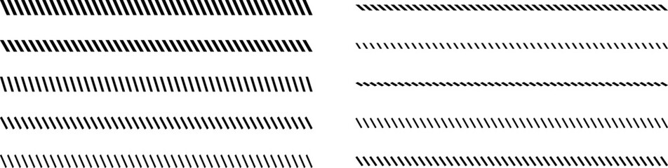 シンプルなスラッシュ・斜めのライン　線　ベクター　白黒