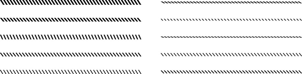 シンプルなスラッシュ・斜めのライン　線　ベクター　白黒