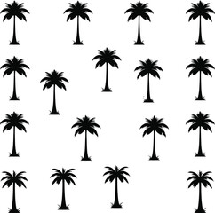 Silhouetted Palm of Trees Collection 