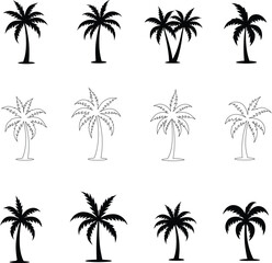 Silhouetted Palm of Trees Collection 