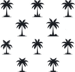 Silhouetted Palm of Trees Collection 