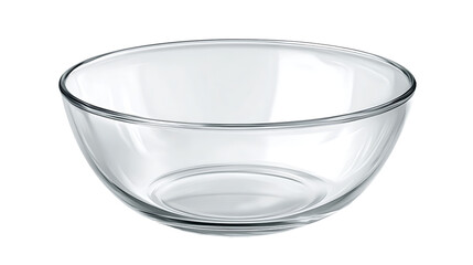 Empty glass bowl isolated on transparent background. Png
 
