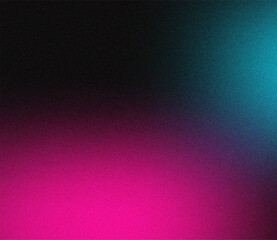 Vibrant Neon Gradient Background with Grain Texture in Pink and Cyan Tones , for modern design projects, digital art, presentations, web design, and creative visual content. 
