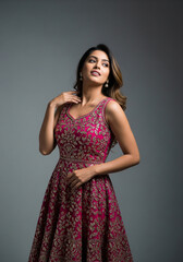 Obraz premium South Asian Women in Beautiful Frock