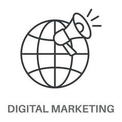 Simple Digital Marketing Design Icon, Simple Style Design Inspiration For Any Logos Interface And Purpose