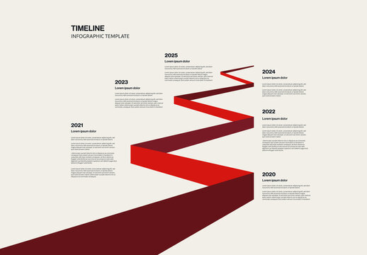 History Timeline Infographic Template Minimal Design