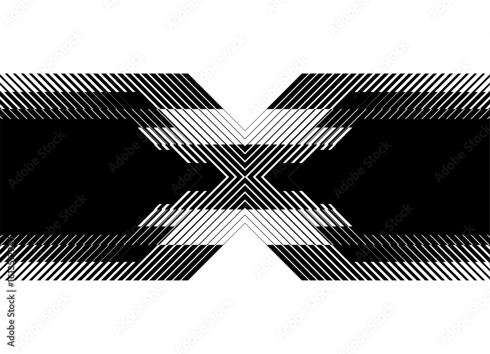 Poster abstract vector pattern of black broken lines on a white background. design element in the shape of 