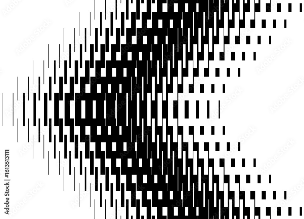 Poster abstract vector arrow from black pixels on white background. pattern. modern technological vector ba