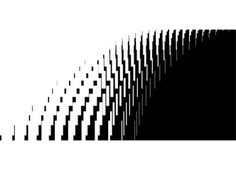 Abstract pixel transition stripe. Striped pattern. Dynamic Design Element. Technological Vector Background. For covers, advertising, cards. Clusters, light, crystals. Halftone