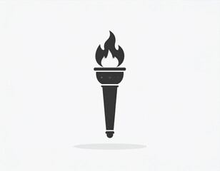 Ancient Roman torch icon in minimal design