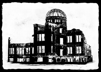 Hiroshima Atomic Bomb Dome in Japan