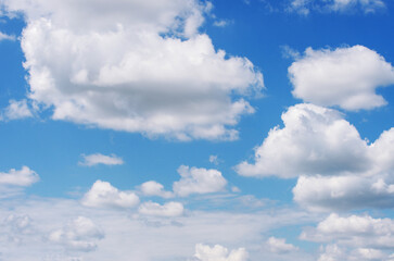 Blue sky and white clouds.